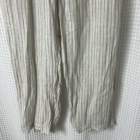 CP SHADES Riley Linen Blue Striped Loose Drawstring Pants Women’s XL - Picture 3 of 11